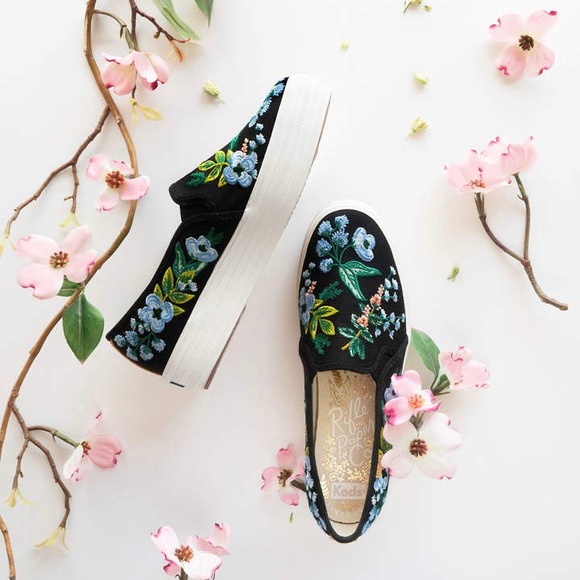 NWOT Keds Rifle Paper Co. Triple Decker Embroidered Herb Garden Sneaker … - Picture 2 of 10